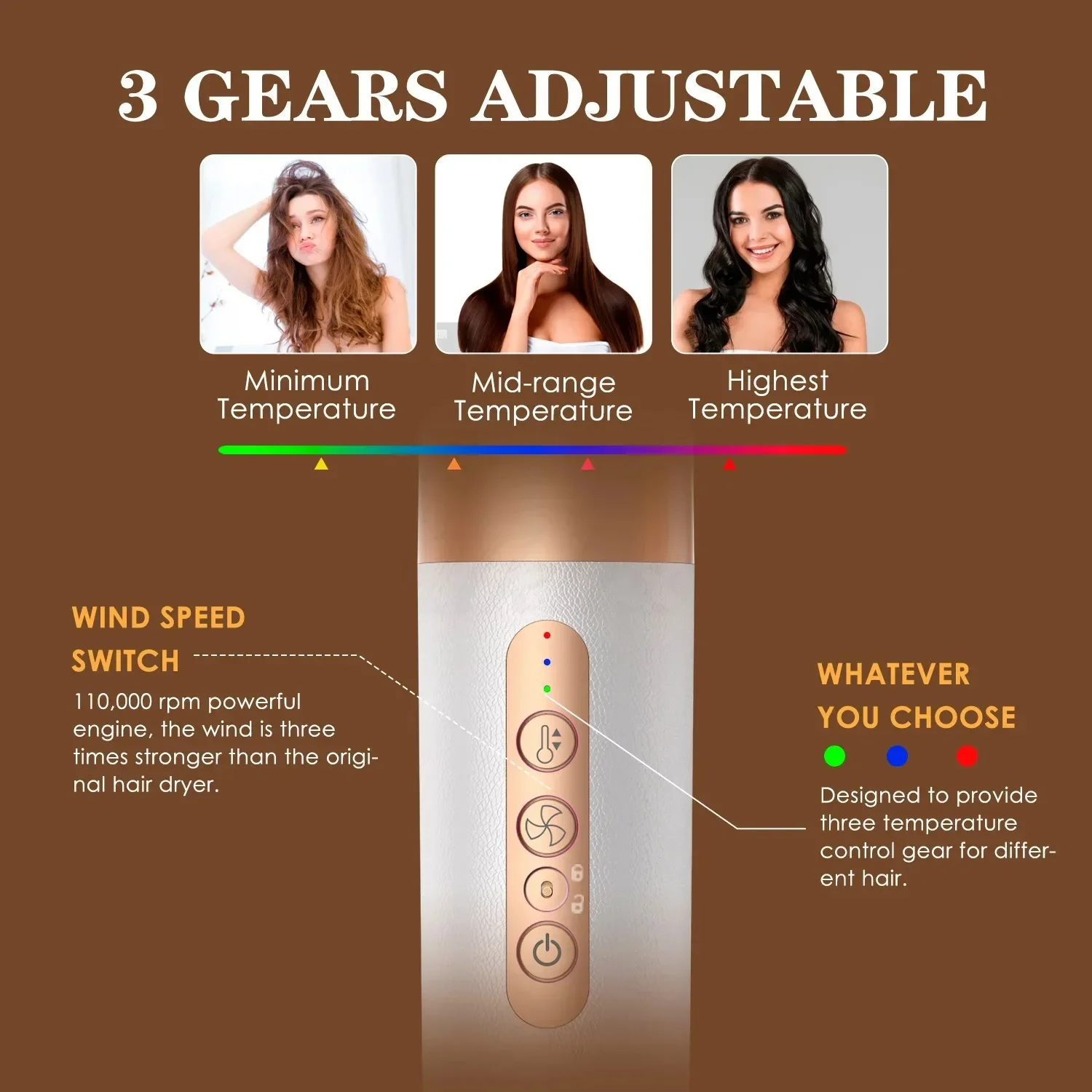 7 in 1 Auto Wrap Hair Dryer 1400W Powerful Straightener Hot Brush Hot Comb Hair Multi Style High Speed Curling Iron hair dryer hot air comb