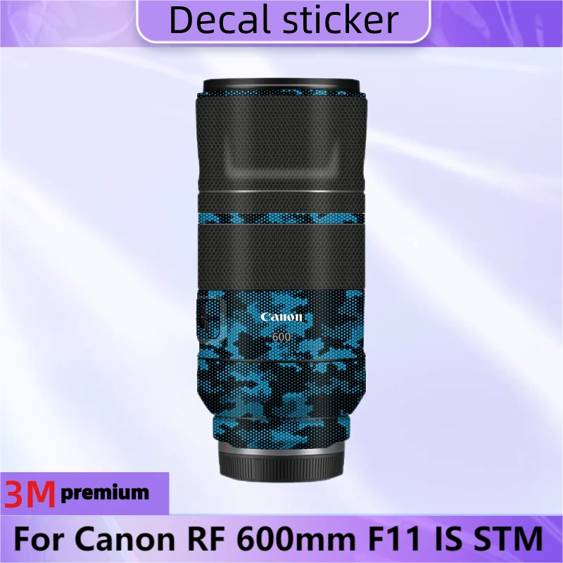 Per Canon Rf 600Mm F11 Is Stm Lens Sticker Decalcomania Protettiva Per La Pelle Pellicola Avvolgente In Vinile Cappotto Protettivo Antigraffio 600/11 