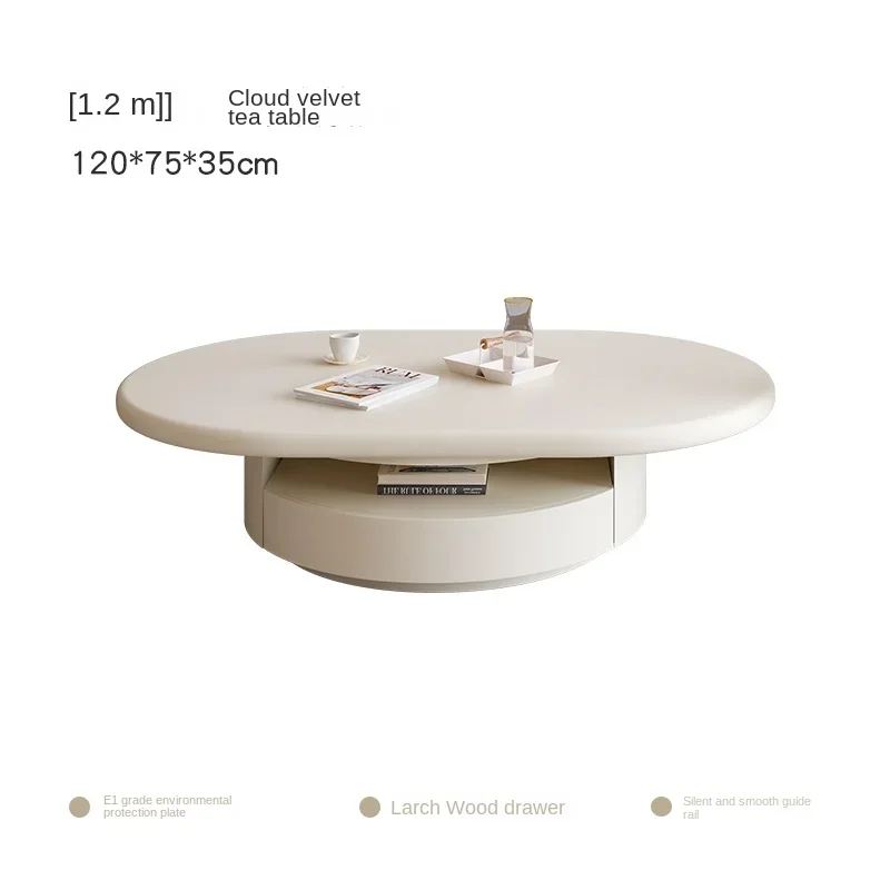 

YY Oval Silent Style Small Apartment Living Room Home Ins Style Tea Table