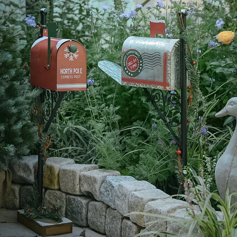 ヨーロッパスタイルガーデンヴィラ装飾郵便受けレトロ鉄のメール