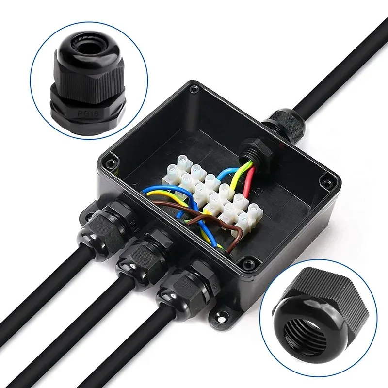 Description Picture 6 of itemWaterproof Cable Gland Cable Entry IP68 PG7 for 3-6.5mm PG19 PG11 PG21 Black Nylon Plastic Connector Nylon Sealing Glands