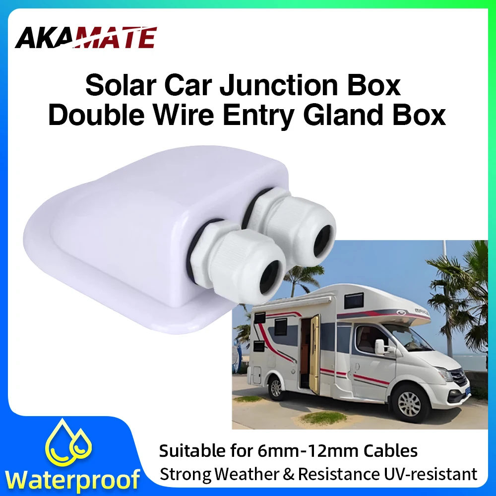 Solar Junction Box Waterproof Wire Entry Cable Storage For Caravan