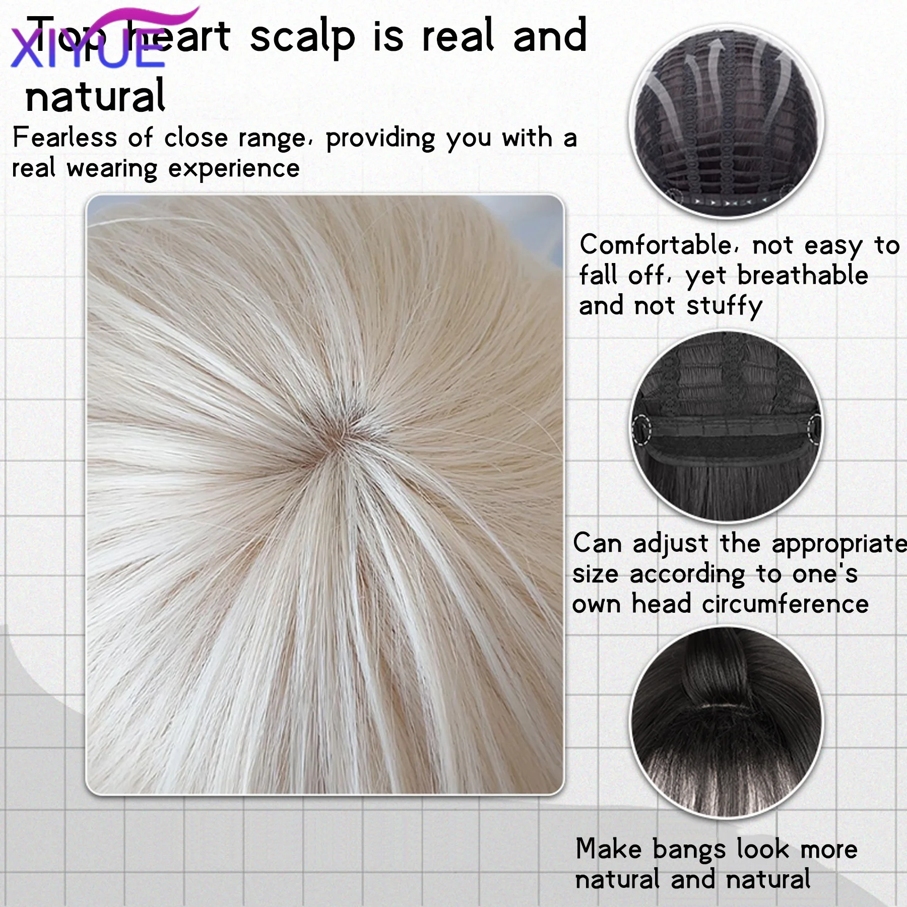 Black golden Short Wig Synthetic High Temperature Wig Men's Wigs for Cosplay Anime Party Daily Wig Realistic Natural Hair