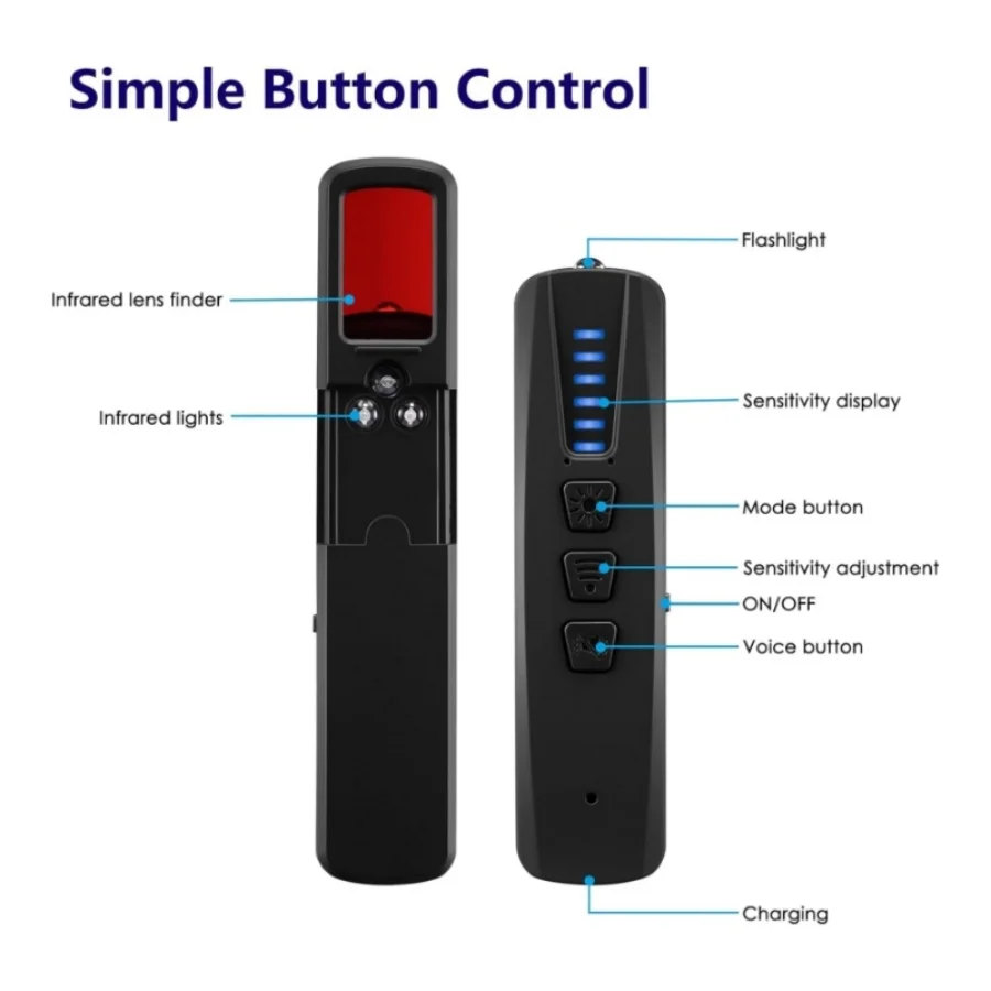 Hidden Camera Detector Hotel Privacy Security Anti-candid Shooting Anti-tracking Anti-recording Equipment Detection Gps Wifi