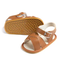 KIDSUN Summer Baby Sandals Flats Leather Girls Boys Toddler Soft Rubber Sole Anti-Slip First Walker Crib Shoes Newborn Moccasins 2
