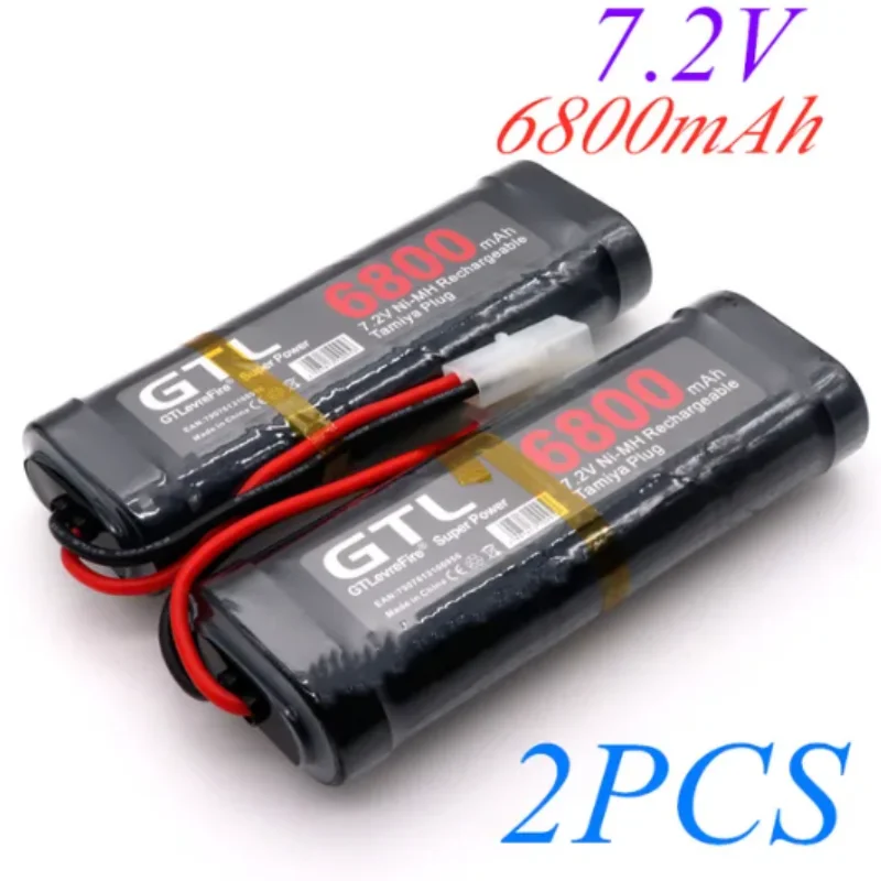 WPL E-1 1/16 RC 탱크 장난감, 2.4G 4WD 슈퍼 크롤러, 리모콘 추적 1:16 오프로드 차량, 어린이를 위한 전기 RC 장난감 8 NiMH 배터리 팩 RC 자동차 트럭, Bugibot 탱크, 회색 디너 전원 공급 장치, 7.2V, 6800mAh