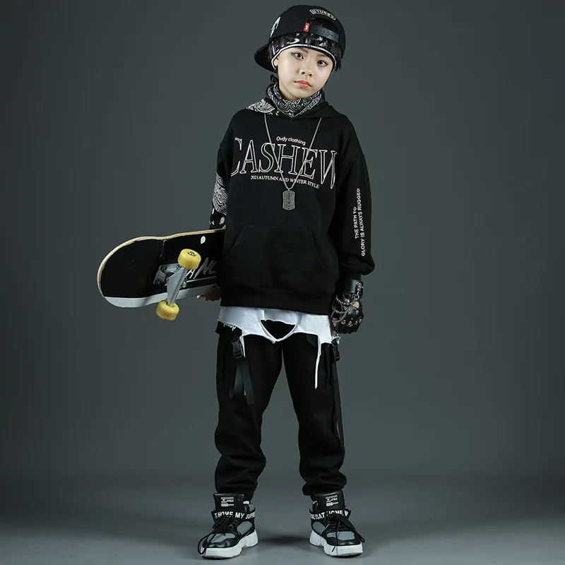 

Boys Sets Hoodie Pant Boys Girls Streetwear Fashion Hip Hop Oversize Loose Casual Hooded Sweatshirt Pant Children Tracksuit
