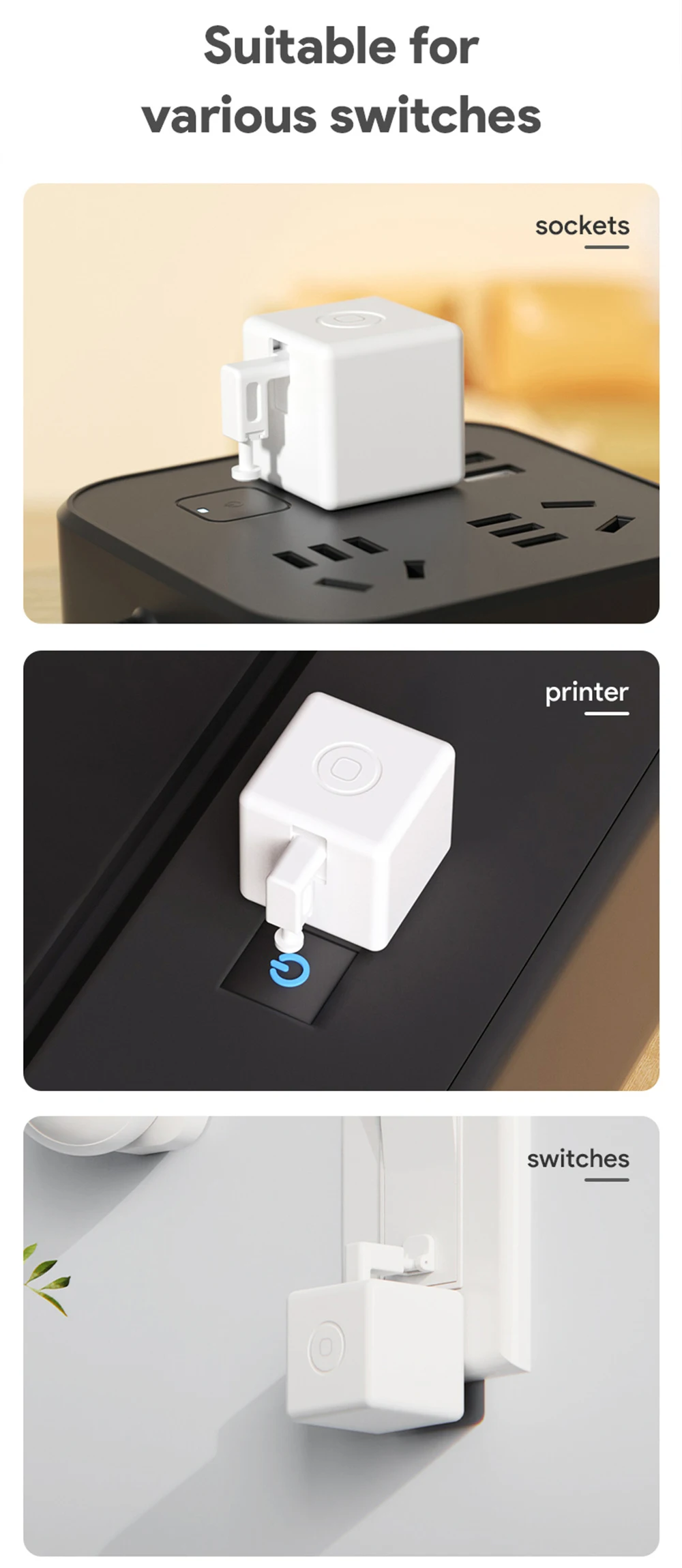 Description Picture 6 of itemTuya Smart Mesh Fingerbot Plus Switch Smart Home Rechargeable Button Pusher Arm Smart Life APP Control Support Alexa Google Home