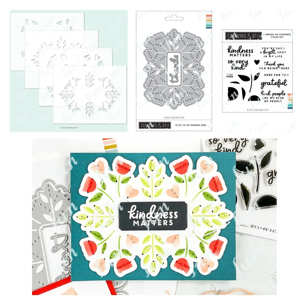 

Clear Stamps and Dies Layered Stencils for Diy Scrapbooking Crafts Album Template Threads of Kindness Molds New Arrival in 2022