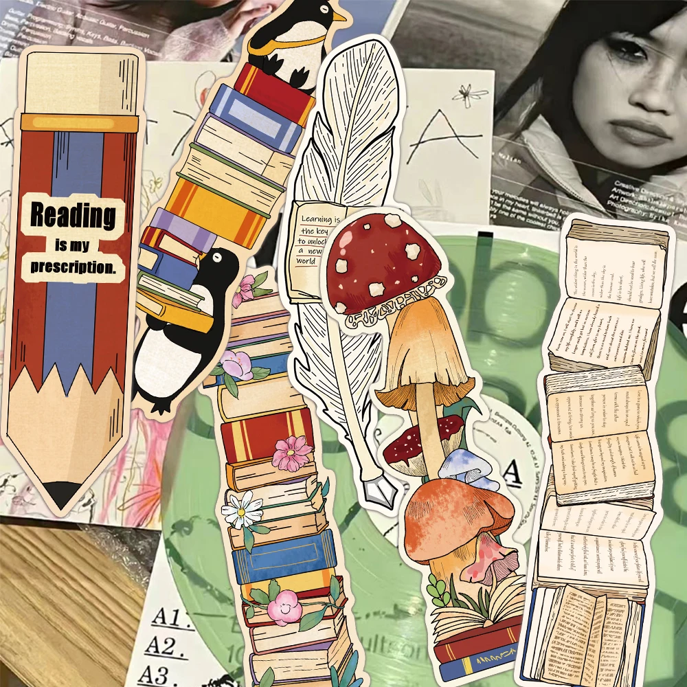 30PCS Retro Reading Theme Bookmarks Decoration Tags Books Novels Books Gifts Decoration floral painting bookmark silicone bookmark paper bookmark acrylic bookmark bookmark page holder bookmark holder stained glass bookmark bookmarks stationery supplies