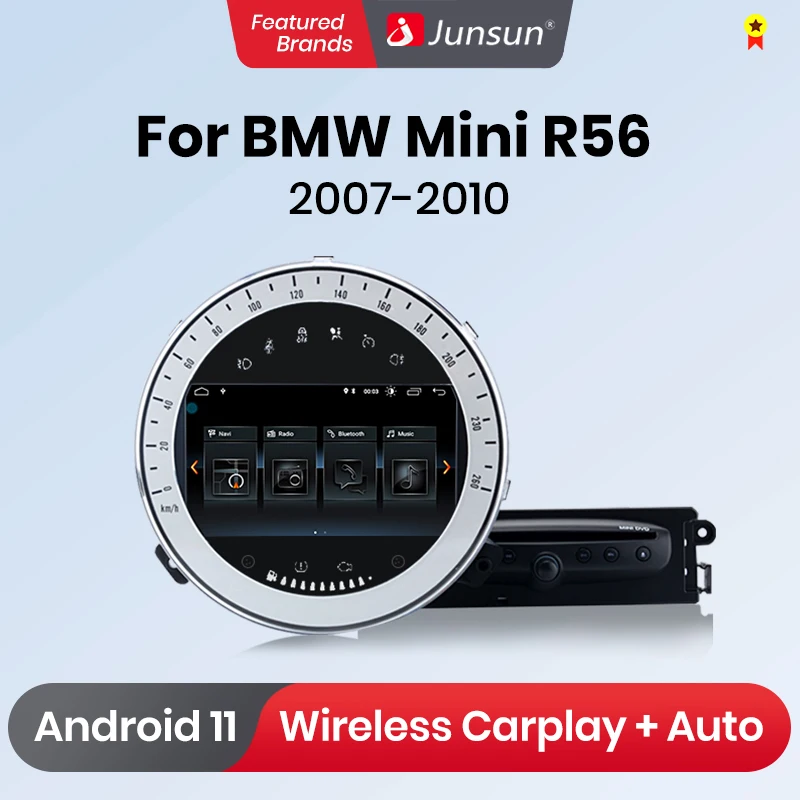 Junsun Draadloze Carplay Android Auto Radio Voor Bmw Mini Cooper R56