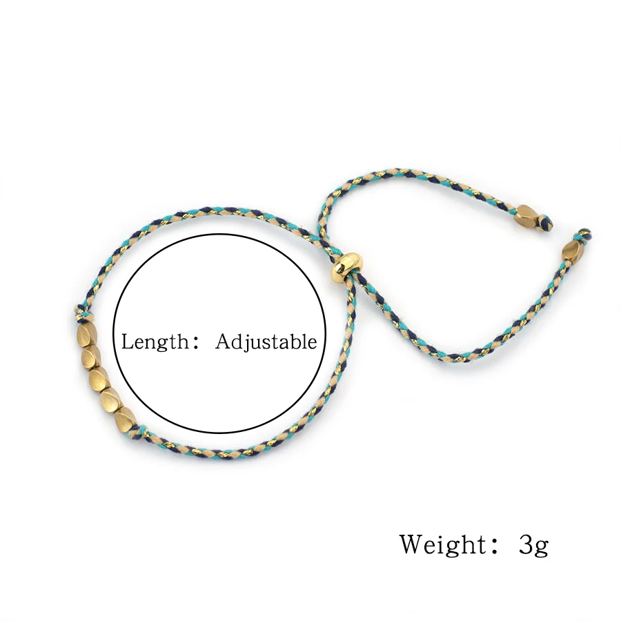 Copper Beads Thin String Bracelet for Women