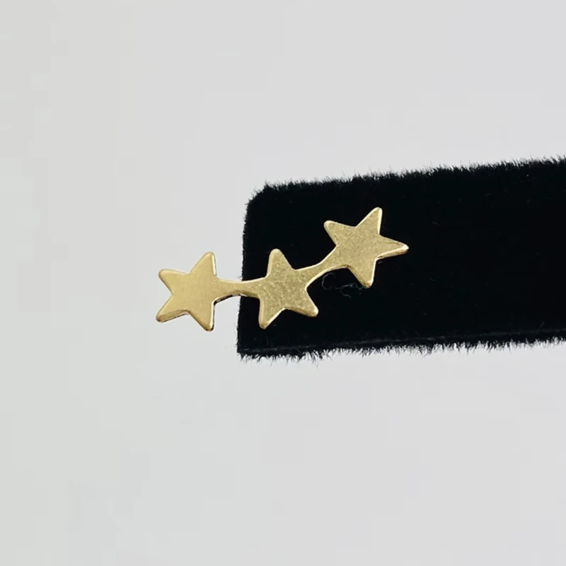 14K Gold gefüllte Triple Star Ohrstecker Ohrringe Schmuck 5,9x14,5mm Gold gefüllte Ohrstecker Brincos Boho Damen Ohrringe – Detail 13