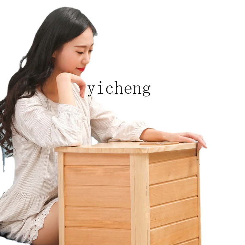 Zc Holographic Energy Foot Bath Cabinet Sweat Steaming Far Infrared Spectrum Massage Pediluvio Fumigazione Energy Botte Di Legno