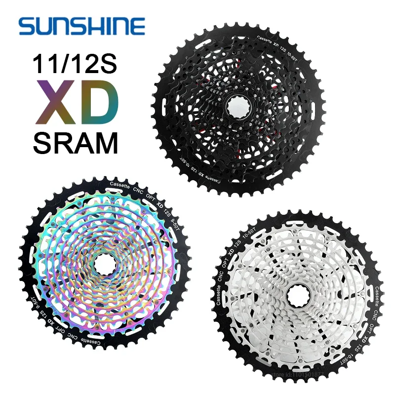 

Sunshine MTB XD Cassette 11S/12S Ultralight Rainbow Cassette CNC K7 Colorful ULT Mountain Bike XD Cassette for Shimano SRAM XD