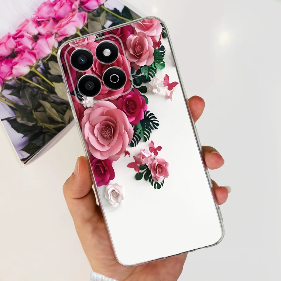 Cute Cat Butterfly Painted Soft Silicone Phone Case Cover