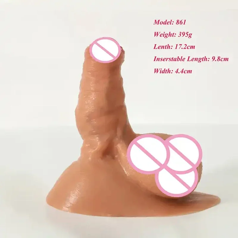 GoFlying Ftm Packers 2 in 1 Ultra Soft Silicone Hollow Penis Sleeve with Big Scrotum Prosthetic Stroker