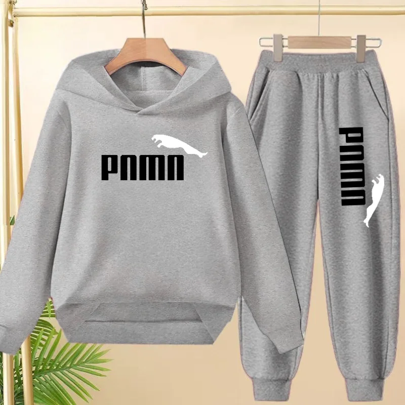 Kinder 3-12Yrs Pullover Casual Mantel Top Jogging Set Charmante Trainingsanzüge Brief Hoodie Sweatshirt + Hosen Jungen Mädchen Kinder kleidung