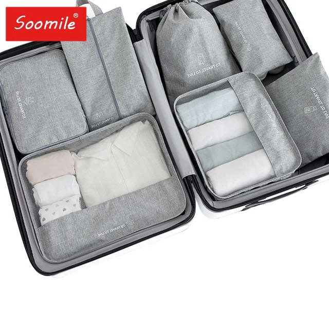 Set De 7 Sac De Rangement Organisation Valise