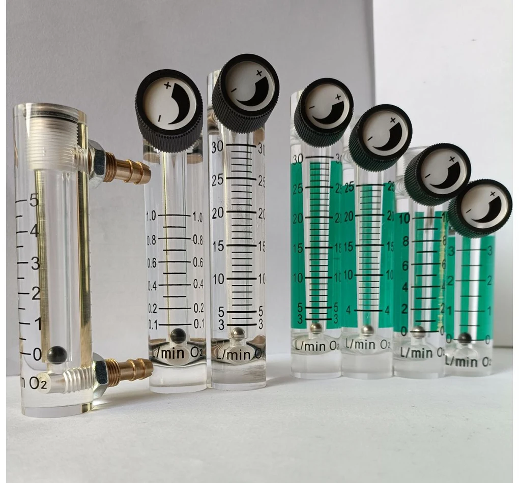 Air Oxygen Gas Flow Meter Flowmeter Caudalimetro Counter Flow Indicator O2 Oxyge