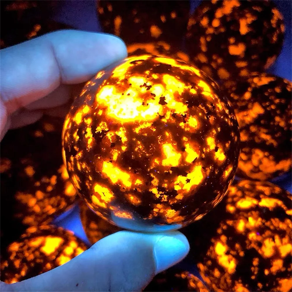 2--6cm Crystal Ball Natural Stone Yooperlite Powerful Chakra Energy Wicca Crystals and Flame Stones Sphere Healing