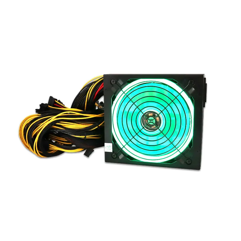 NEW psu Power Supply rgb atx 2000W 90+ gold computer power supplies RGB 2000w Support 8 GPU