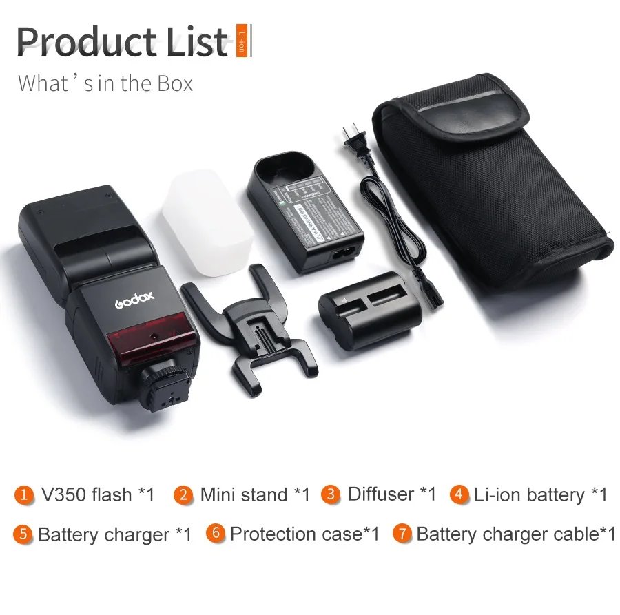 Godox V350C V350N V350S V350F V350O TTL HSS Camera Speedlite Flash Built-in Lith