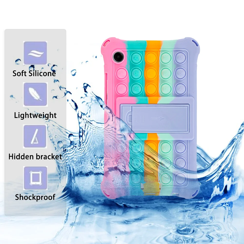 Soft Bubble Stand Case - Silicone Kids Tablet Cover