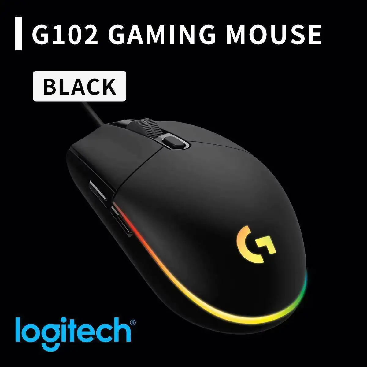 Enhanced RGB Gaming Mouse with HERO Sensor Technology, 6 Programmable Buttons, and Ergonomic Lightweight Design