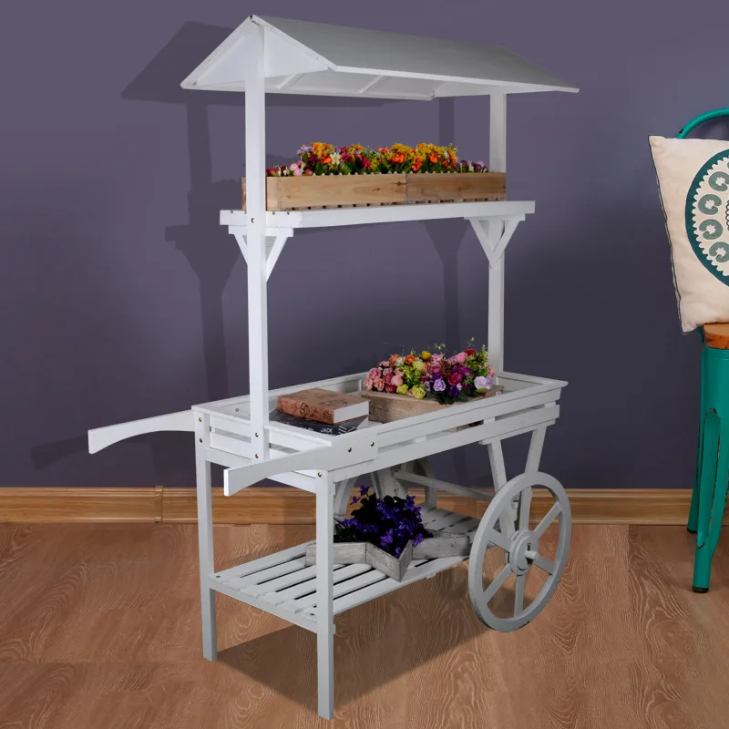 Place A Stall for Sale Float Trolley Flower Room Window Shelf Display Flower Stand Old Ornament