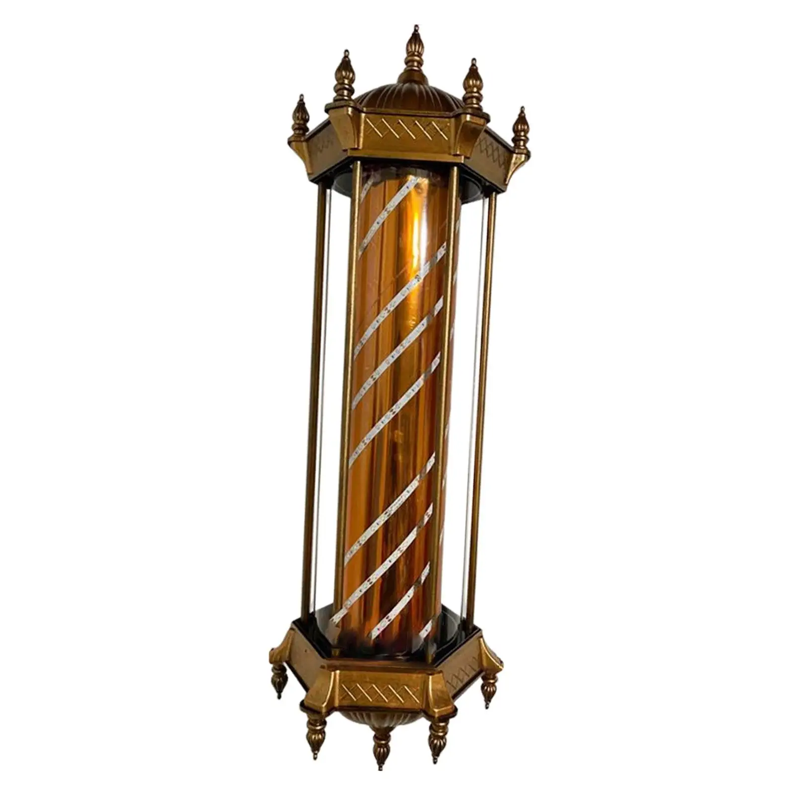 

Barber Shop Pole Open Sign Multi Color Rotating Light Sign Lamp Outdoor Decor