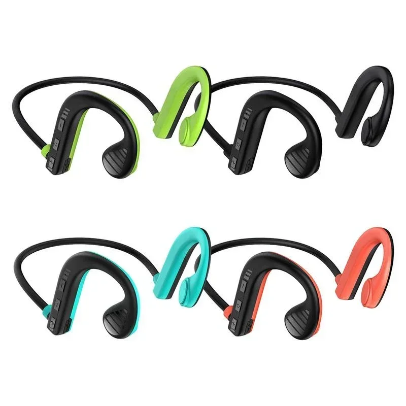 Conduzione 3D Stereo Earplug Conduzione Ossea Sport Headset Sport Cancelling Cuffie Air Bluetooth-Compatibile Cuffie Rumore