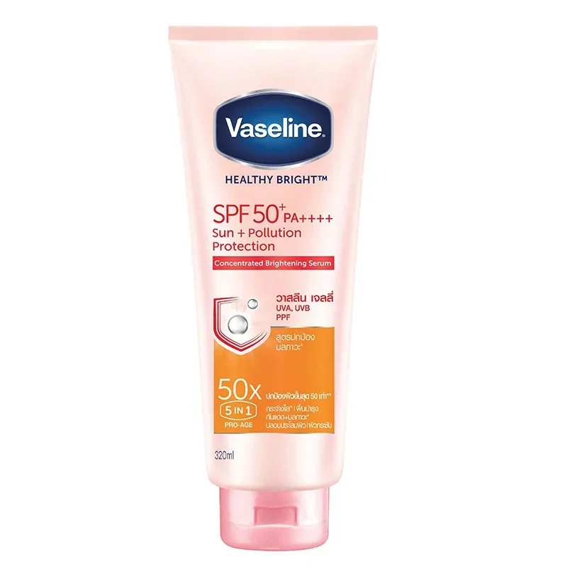 Vaseline 50x Whitening Essence Body Sunscreen Whey Cool Anti-UV Protection Lasting Waterproof Facial Anti-sun Repair 320ml