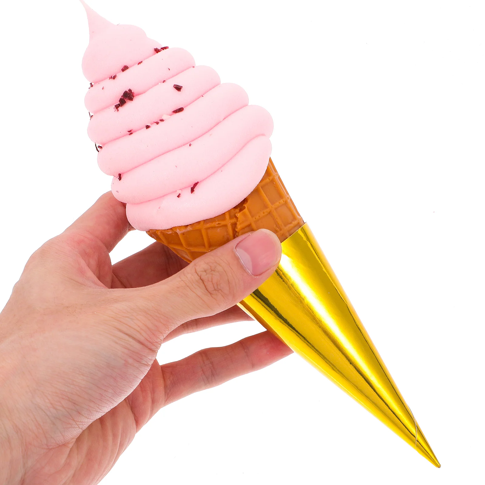 가짜 디저트 모델 소품, 아이스크림 사진 장식, 인공 핑크, PVC 시뮬레이션