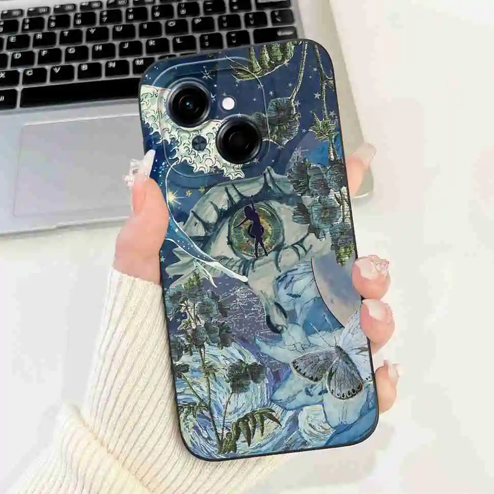 Black Butterfly Ultra-Thin Soft Silicone Case - 6.67 Back Cover