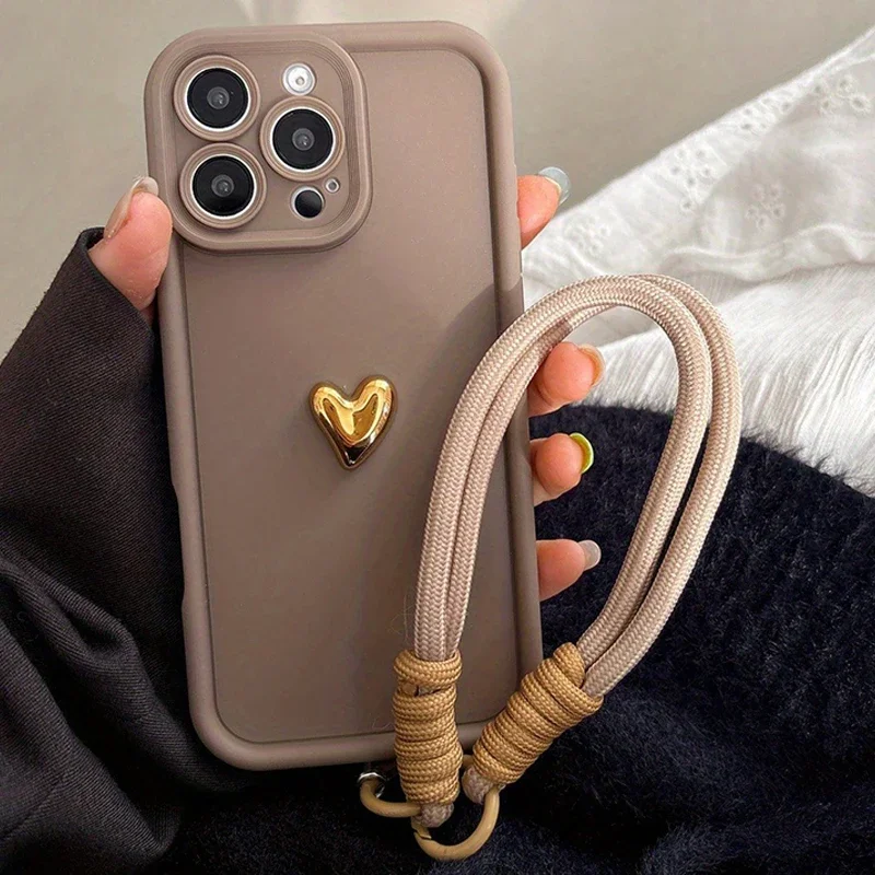รูปสินค้า เคสโทรศัพท์แฟชั่นเกาหลี 3D ลายน่ารัก พร้อมสายคล้องมือ