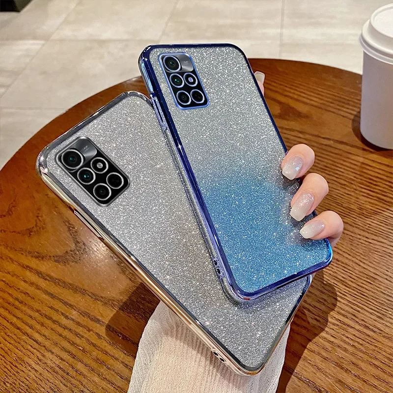 Luxury Electroplated Glitter Clear Back Case