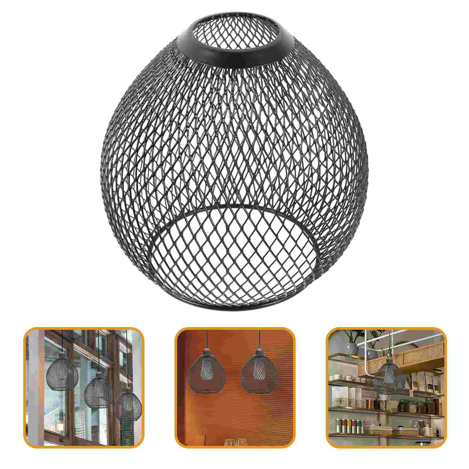 

Wrought Iron Hollow Lampshade Wire Mesh Light Cover Metal Trim Retro Popularity