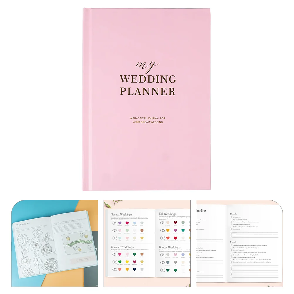 

Wedding Planner Book Planning Bridal Notepad Notebook Organizer Gift Diary Engagement Journal Shower Bride Creative Calendar