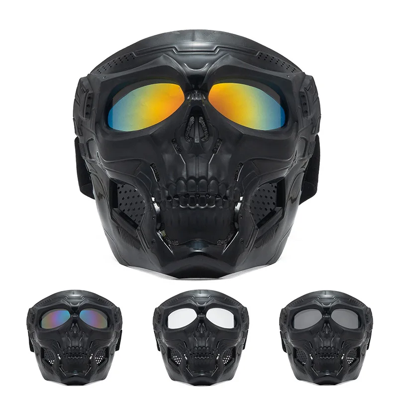 Cycling Colorful Goggles Motorcycle Skull Mask Outdoor