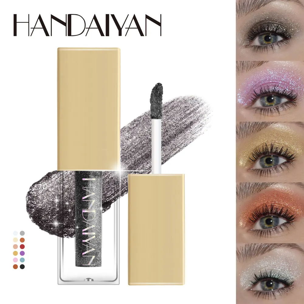Handaiyan Liquid Diamond Sparkle Eye Shadow Pen Metallica Glitter Eye Shadow Makeup Color Shine Eye Shadow Pencil 12 Colori