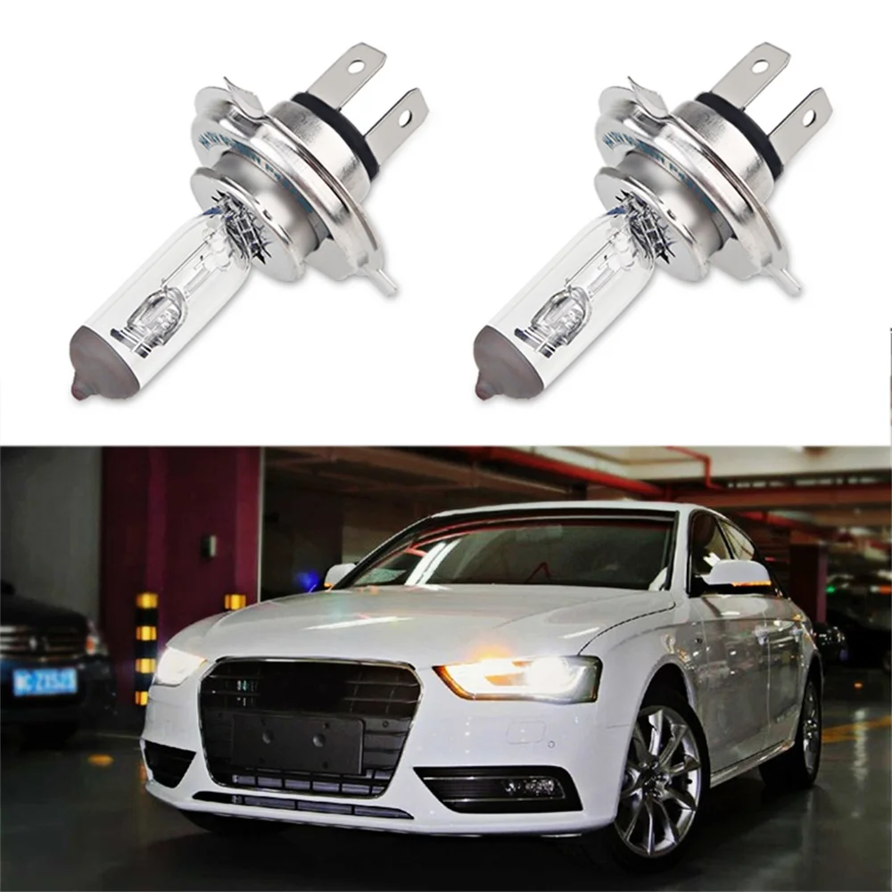 10Pcs H4 55W Halogen Xenon Car Light Bulb 12V 4300K High Low Beam Car Headlight Lamb Factory Price Car Styling Parking  H4 Coche