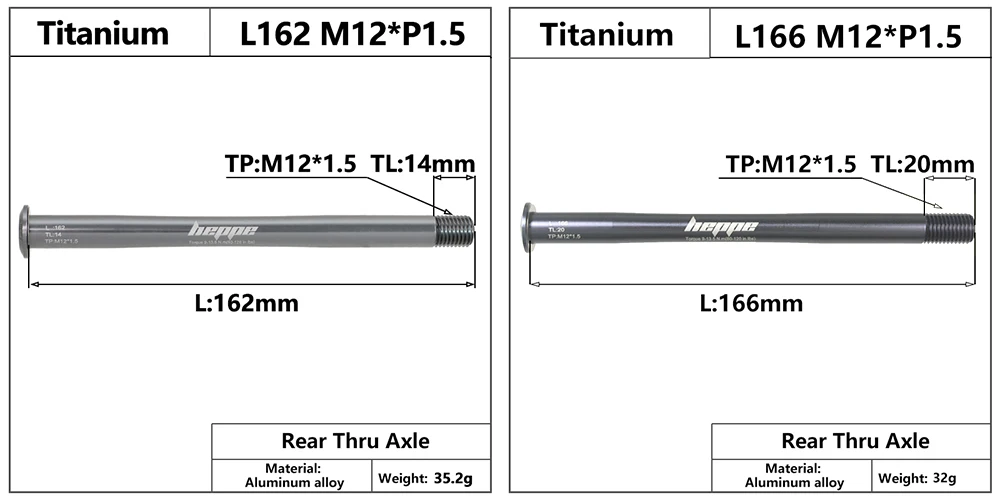 HEPPE Titan Steckachse MTB Rennrad Ultraleichte Steckachse Fahrradgabel Hinterradnabe Steckachse 12x142/148 12x100/110 Gabel Steckachse – Detail 9