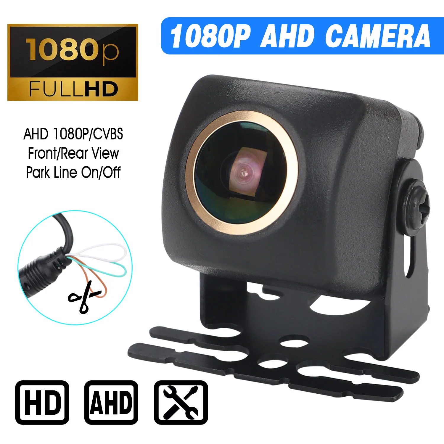 AHD 1080P Backup Camera, 170 Degree Wide Angle CVBS | AHD Rearview Reversing Camera, Clear Starlight Night Vision Reverse Camera