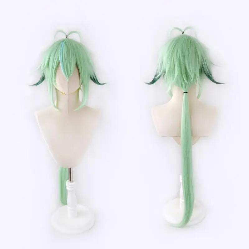 

Парик для косплея Game Genshin Impact из сахарозы, Грей, длинные волосы, термостойкий синтетический фотореквизит