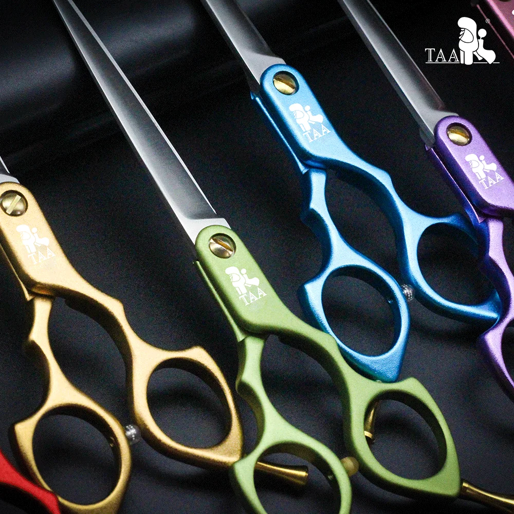 TAA Dog Scissors Grooming Straight Scissors for Dog Handmade Profession Pet Shear 7 Inch Ultra-Light Colorful Pet F-700 dog grooming scissors
