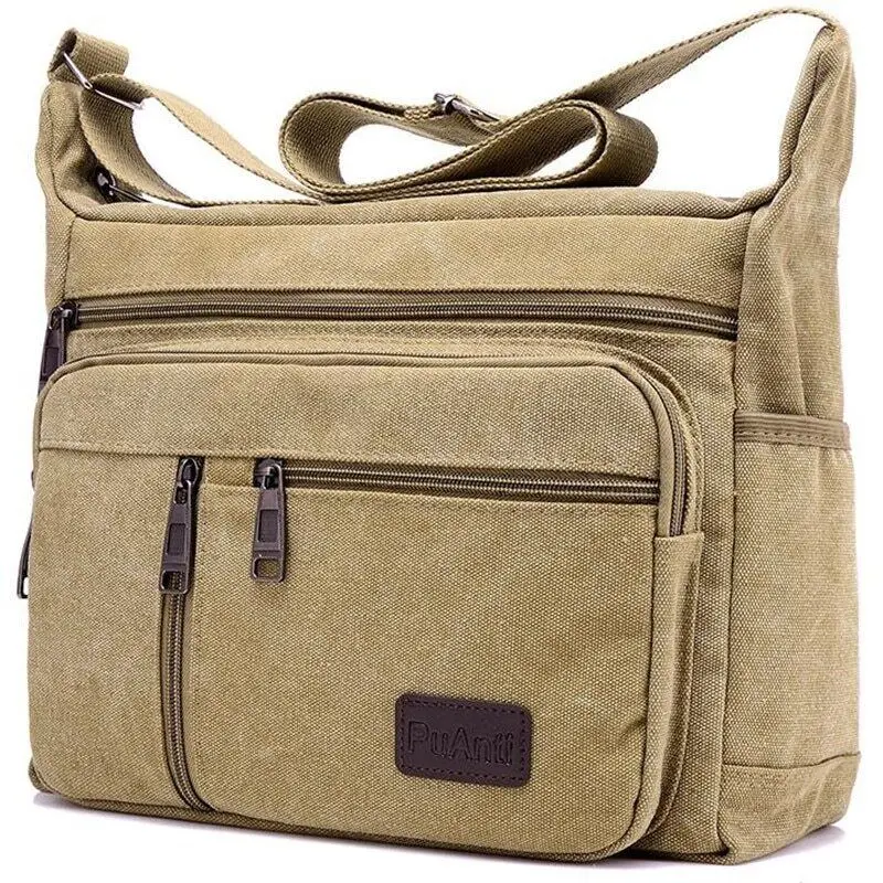 Wysokiej jakości męska płócienna torba na ramię na co dzień torebka podróżna męska Crossbody torba o dużej pojemności torba plecak podróżny na wypoczynek
