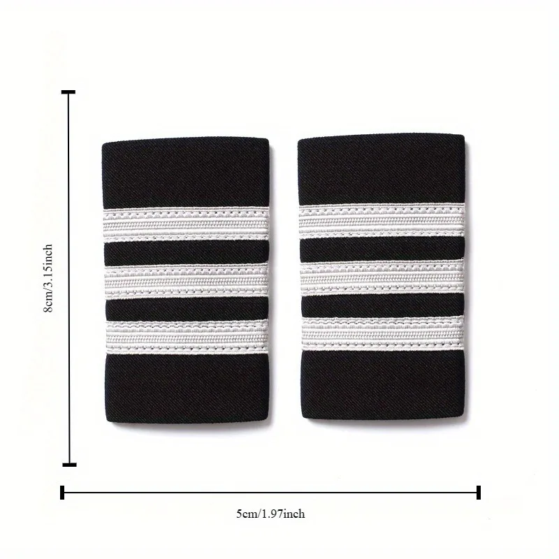Shoulder Badges 1 Pair Pilot Aviation Uniform Shoulder Badge Shirts Craft Garment DIY Accessory