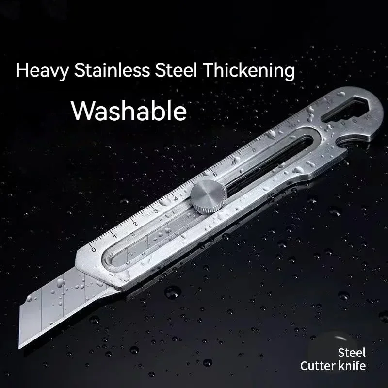 

Инструмент для резки бумаги, многофункциональный инструмент для разблокировки офиса, 1 нож, 6 дюймов, самоблокирующийся металлический 18 мм, канцелярские принадлежности, школа