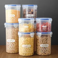 Sealed Kitchen Food Storage Canisters Transparent Large Capacity Grain Fresh Preservation Box with Scale Plastic 1